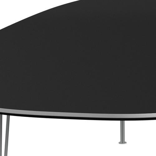 Fritz Hansen Superellipse spisebord ni grå/sort fenix -laminater, 300x130 cm