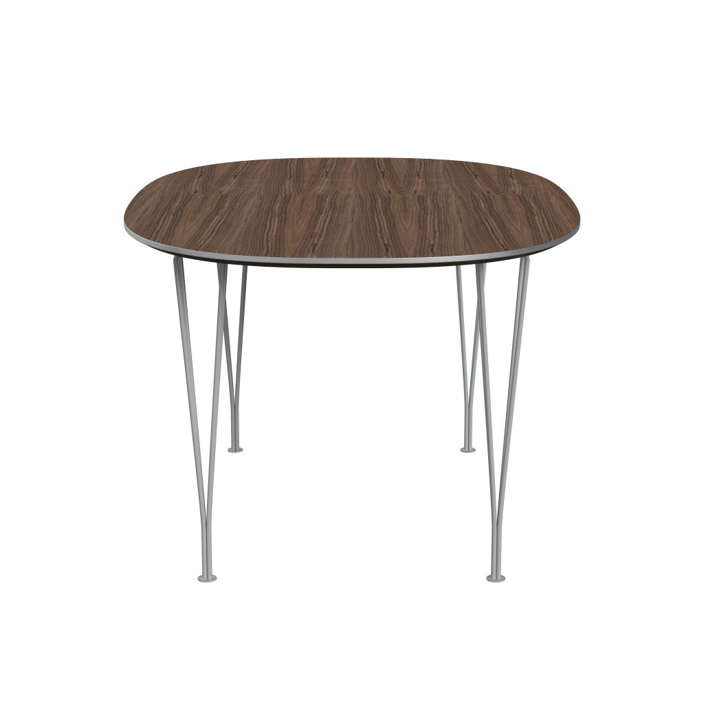 Fritz Hansen Superellipse spisebord ni grå/valnødfiner, 150x100 cm