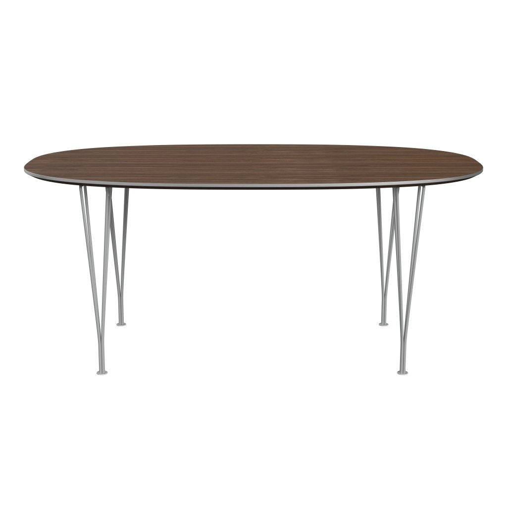 Fritz Hansen Superellipse spisebord ni grå/valnødfiner, 170x100 cm