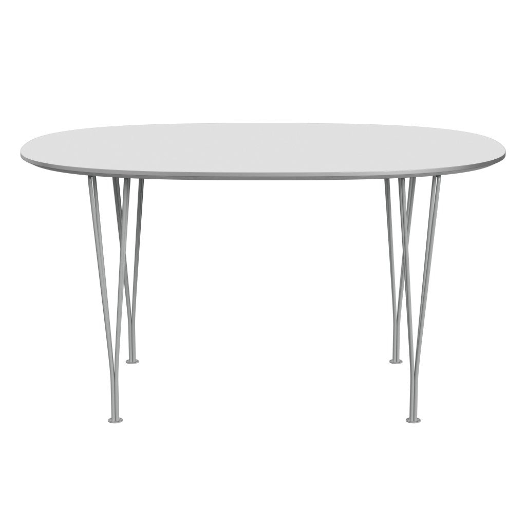 Fritz Hansen Superellipse spisebord ni grå/hvid fenix laminater, 135x90 cm