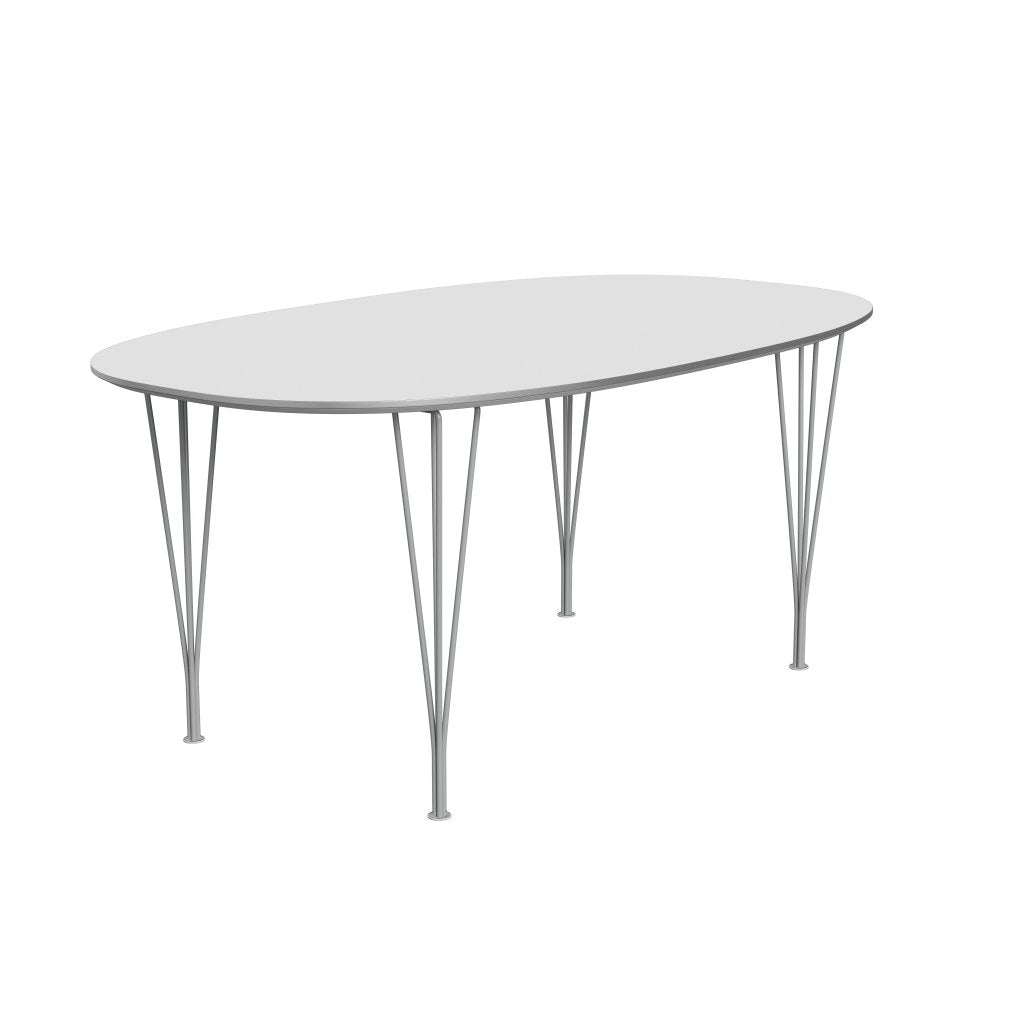 Fritz Hansen Superellipse spisebord ni grå/hvid fenix laminater, 170x100 cm
