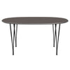 Fritz Hansen Superellipse Dining Table Black/Grey Fenix Laminates, 150x100 Cm