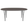Fritz Hansen Superellipse Dining Table Black/Grey Fenix Laminates, 180x120 Cm