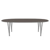 Fritz Hansen Superellipse Dining Table Black/Grey Fenix Laminates, 240x120 Cm