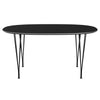 Fritz Hansen Superellipse餐桌黑色/黑色Fenix层压板，150x100 cm