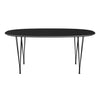 Fritz Hansen Superellipse餐桌黑色/黑色Fenix层压板，170x100 cm