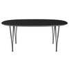 Fritz Hansen Superellipse餐桌黑色/黑色Fenix层压板，180x120 cm