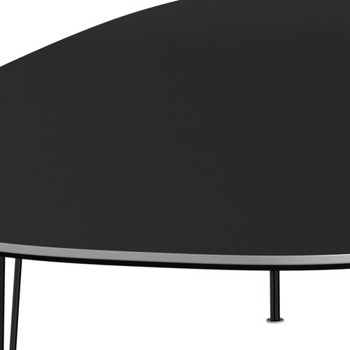 Fritz Hansen Superellipse -ruokapöytä musta/musta fenix -laminaatit, 300x130 cm