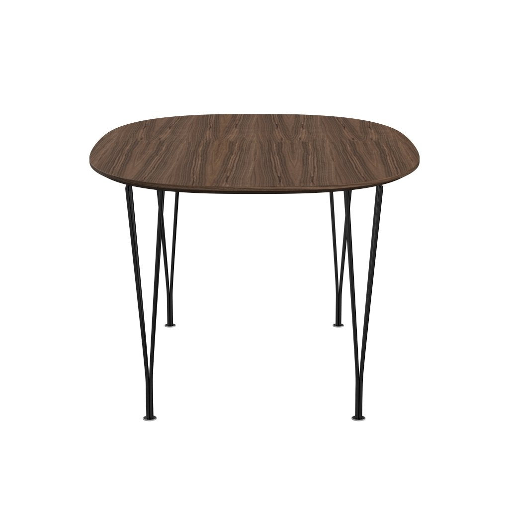 Fritz Hansen Table à manger Superellipse Black / Nut Nut Witch Table Table Edge, 150x100 cm