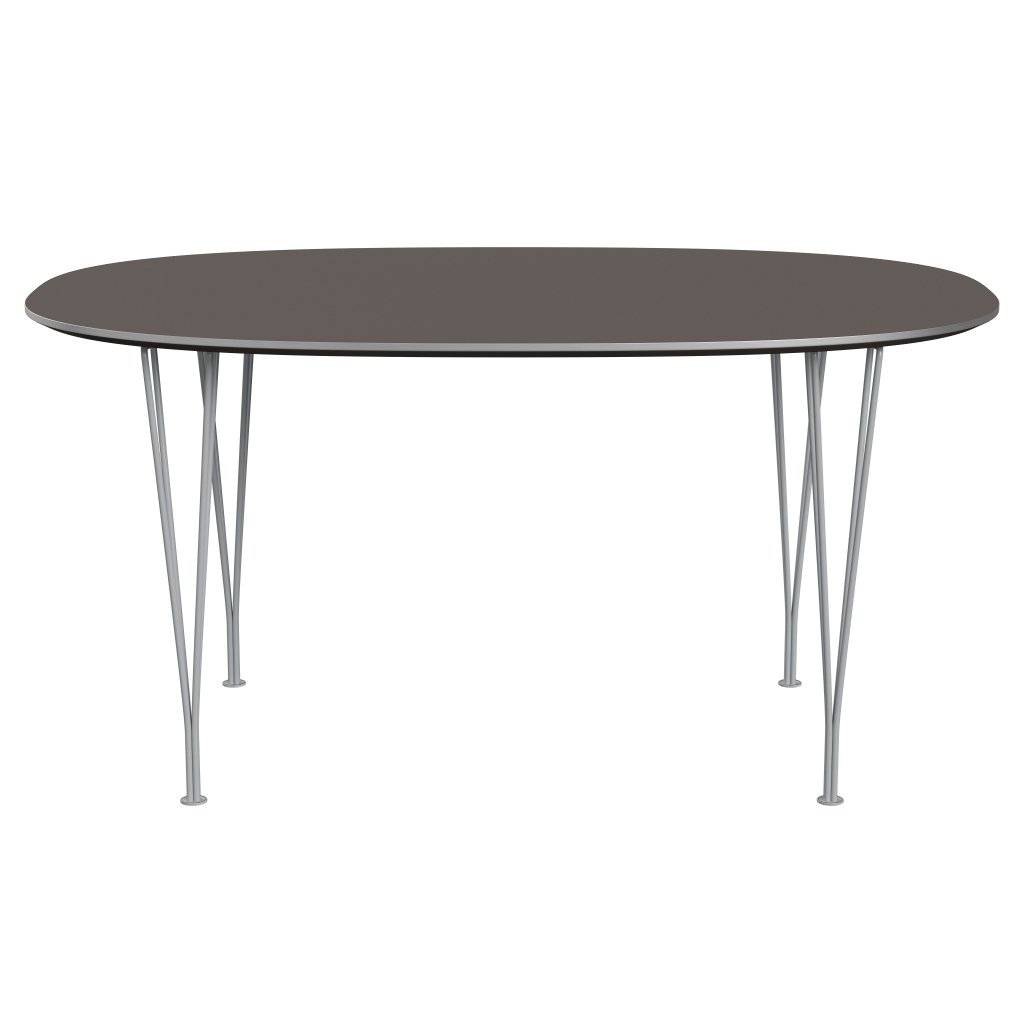 Fritz Hansen Superellipse matbord silvergrey/grå fenix laminat, 150x100 cm
