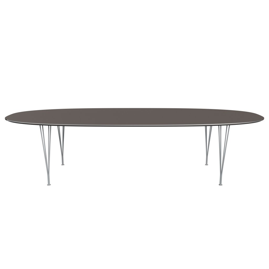 Fritz Hansen Superellipse matbord silvergrey/grå fenix laminat, 300x130 cm