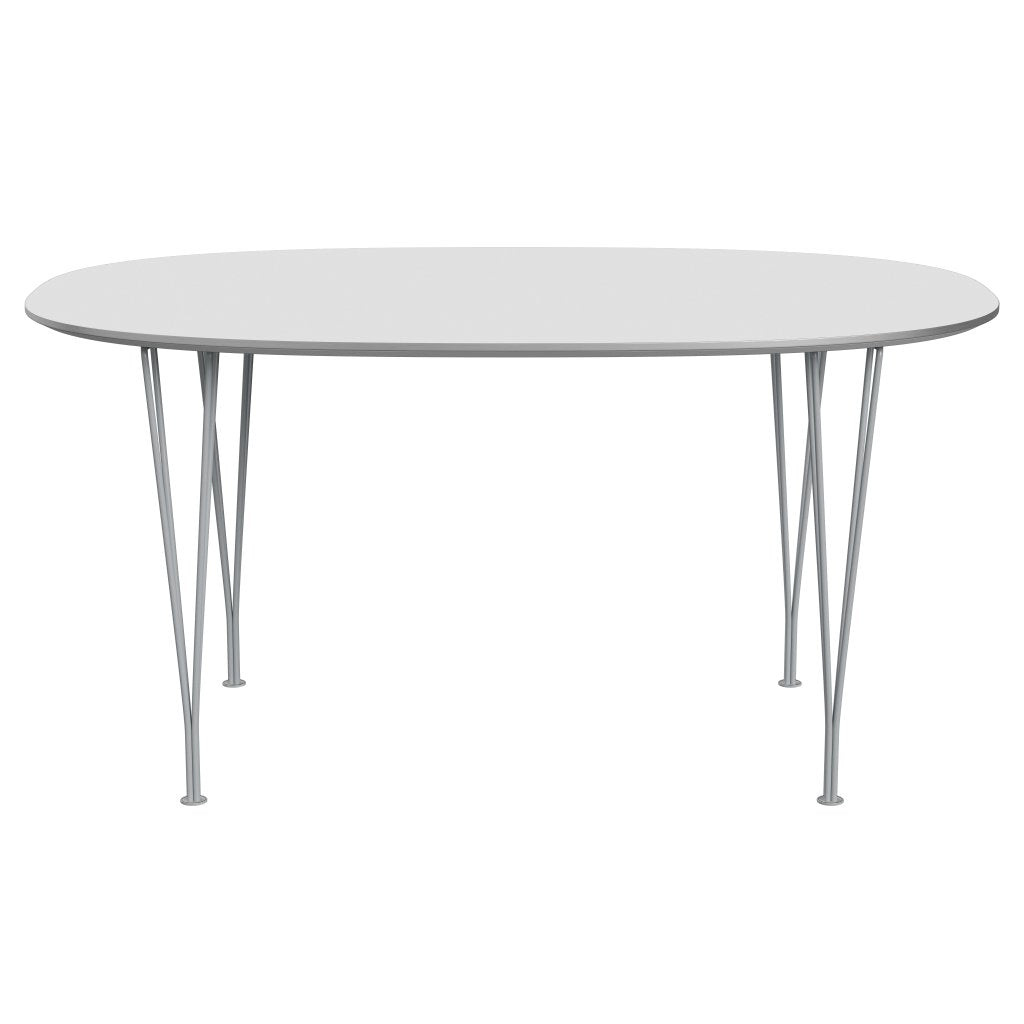 Fritz Hansen Superellipse餐桌Silvergrey/White Fenix层压板，150x100 cm