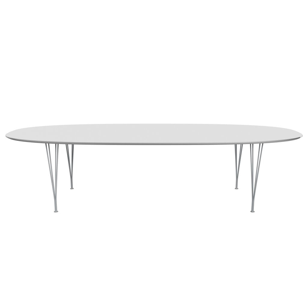 Fritz Hansen Superellipse Tavolo da pranzo Silvergrey/White Fenix ​​Laminati, 300x130 cm