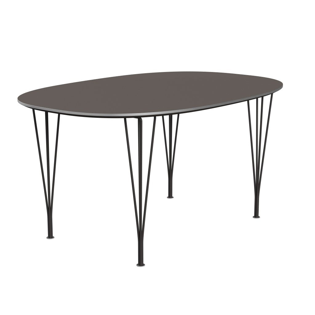 Fritz Hansen Superellipse spisebord varm grafit/grå fenix -laminater, 150x100 cm