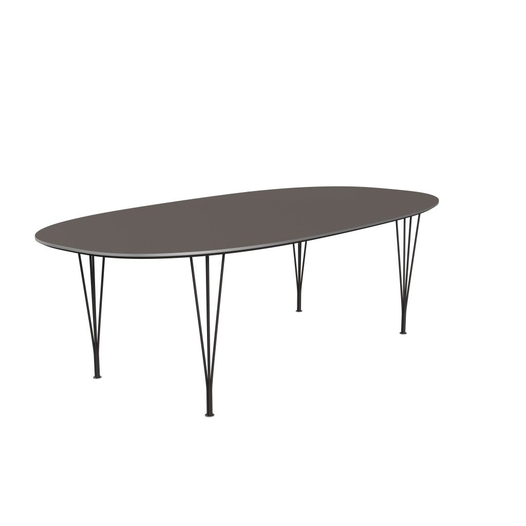 Fritz Hansen Superellipse spisebord Varm grafit/grå fenix -laminater, 240x120 cm