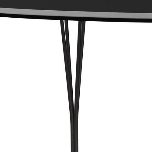 Fritz Hansen Table à manger Superellipse Graphite chaud / Fenix ​​noir stratifié, 180x120 cm
