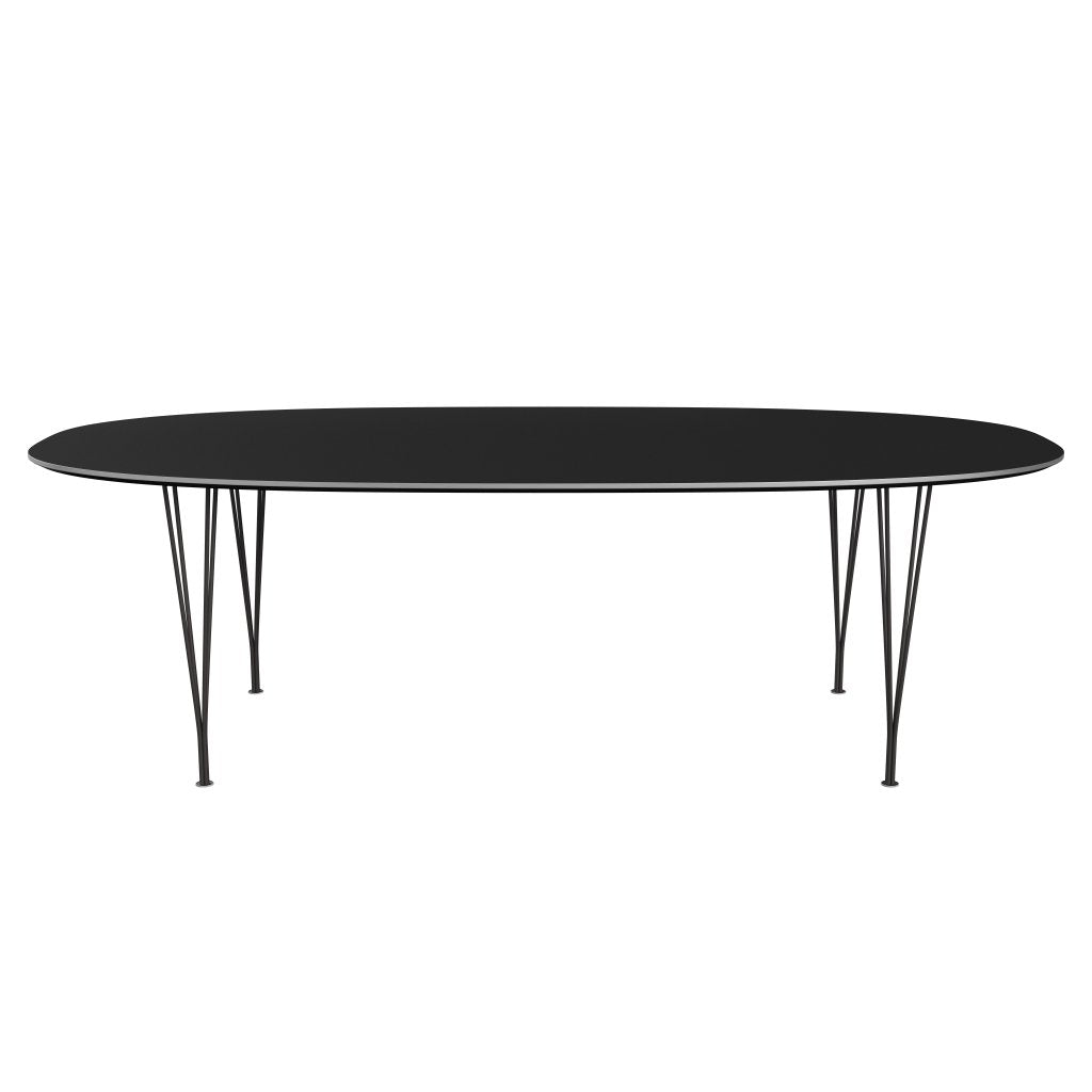 Fritz Hansen Superellipse Tavolo da pranzo Grafite caldo/laminato fenix nero, 240x120 cm
