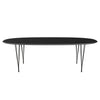 Fritz Hansen Superellipse spisebord varm grafit/sort fenix laminat, 240x120 cm