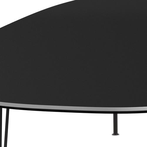 Fritz Hansen Superellipse Tavolo da pranzo di grafite calda/laminati fenix neri, 300x130 cm