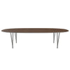 Fritz Hansen Superellipse spisebord varm grafit/valnødfiner, 300x130 cm