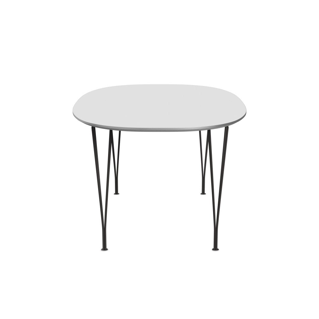 Fritz Hansen Superellipse餐桌温暖的石墨/白色Fenix层压板，170x100 cm