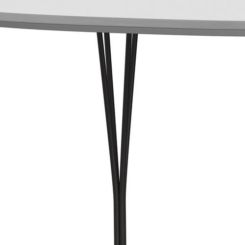 Fritz Hansen Superellipse spisebord varm grafitt/hvitt fenix laminater, 180x120 cm