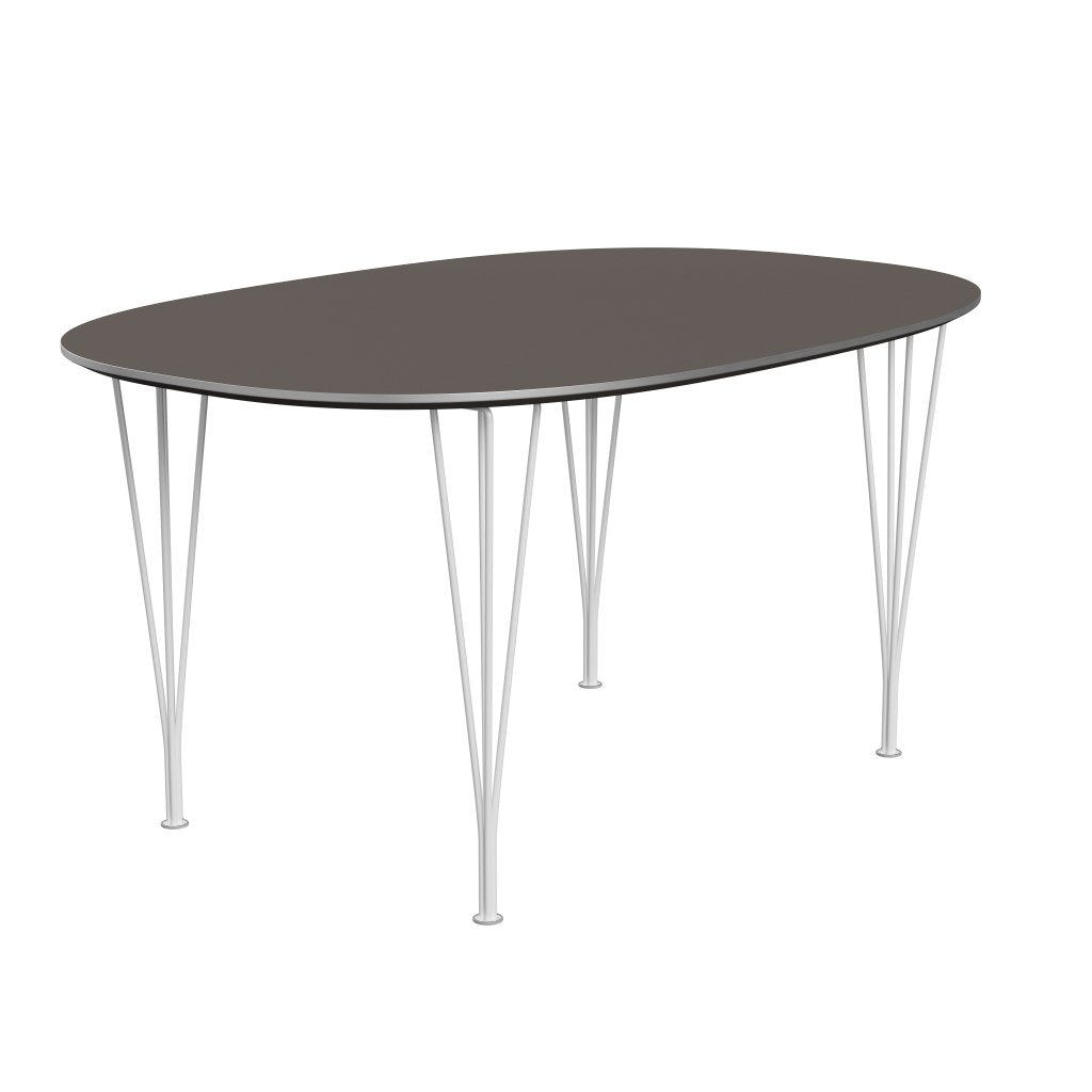 Fritz Hansen Superellipse matbord vit/grå fenix laminat, 150x100 cm