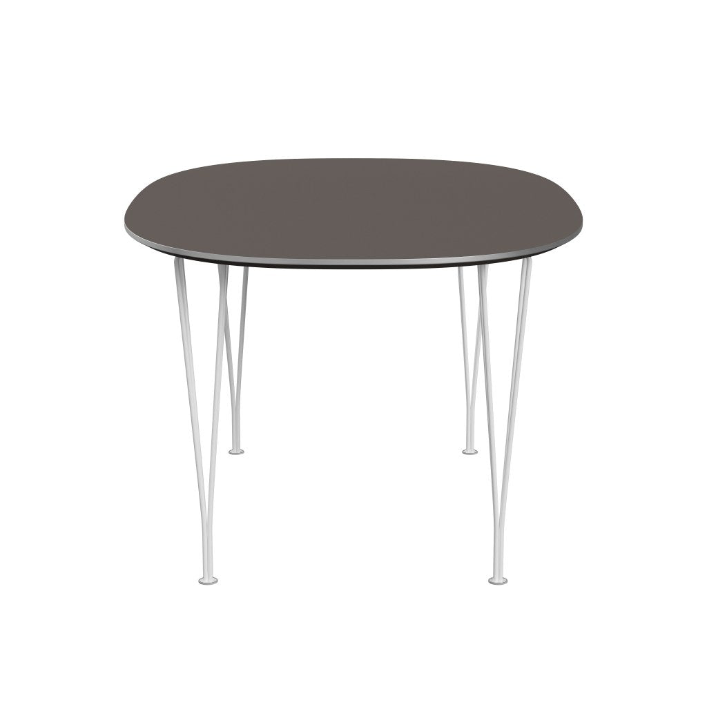 Fritz Hansen Superellipse spisebord hvidt/grå fenix -laminater, 150x100 cm
