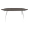 Fritz Hansen Superellipse餐桌白色/灰色Fenix层压板，170x100 cm