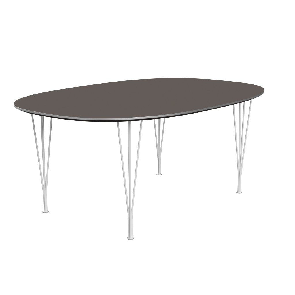 Fritz Hansen Superellipse matbord vit/grå fenix laminat, 180x120 cm