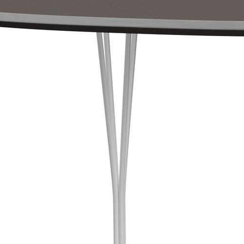 Fritz Hansen Superellipse餐桌白色/灰色Fenix层压板，180x120 cm