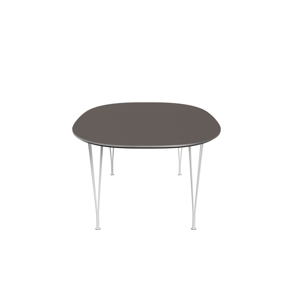 Fritz Hansen Superellipse spisebord hvidt/grå fenix -laminater, 240x120 cm