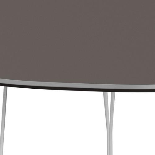 Fritz Hansen Superellipse Tavolo da pranzo Laminati Fenix ​​bianchi/grigi, 240x120 cm