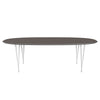 Fritz Hansen Superellipse spisebord hvidt/grå fenix -laminater, 240x120 cm