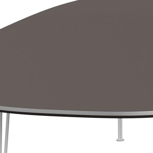 Fritz Hansen Superellipse -ruokapöytä Valkoinen/harmaa fenix -laminaatit, 300x130 cm