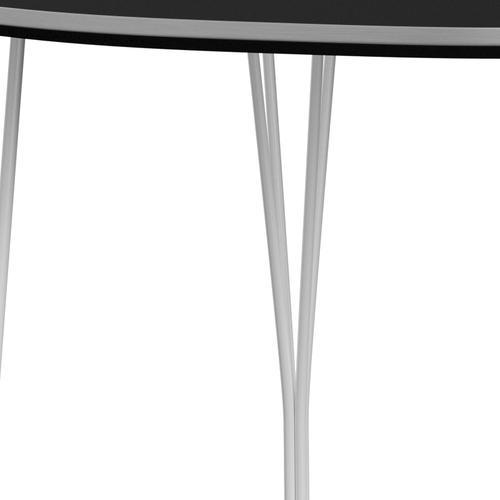 Fritz Hansen Superellipse餐桌白色/黑色Fenix层压板，170x100 cm