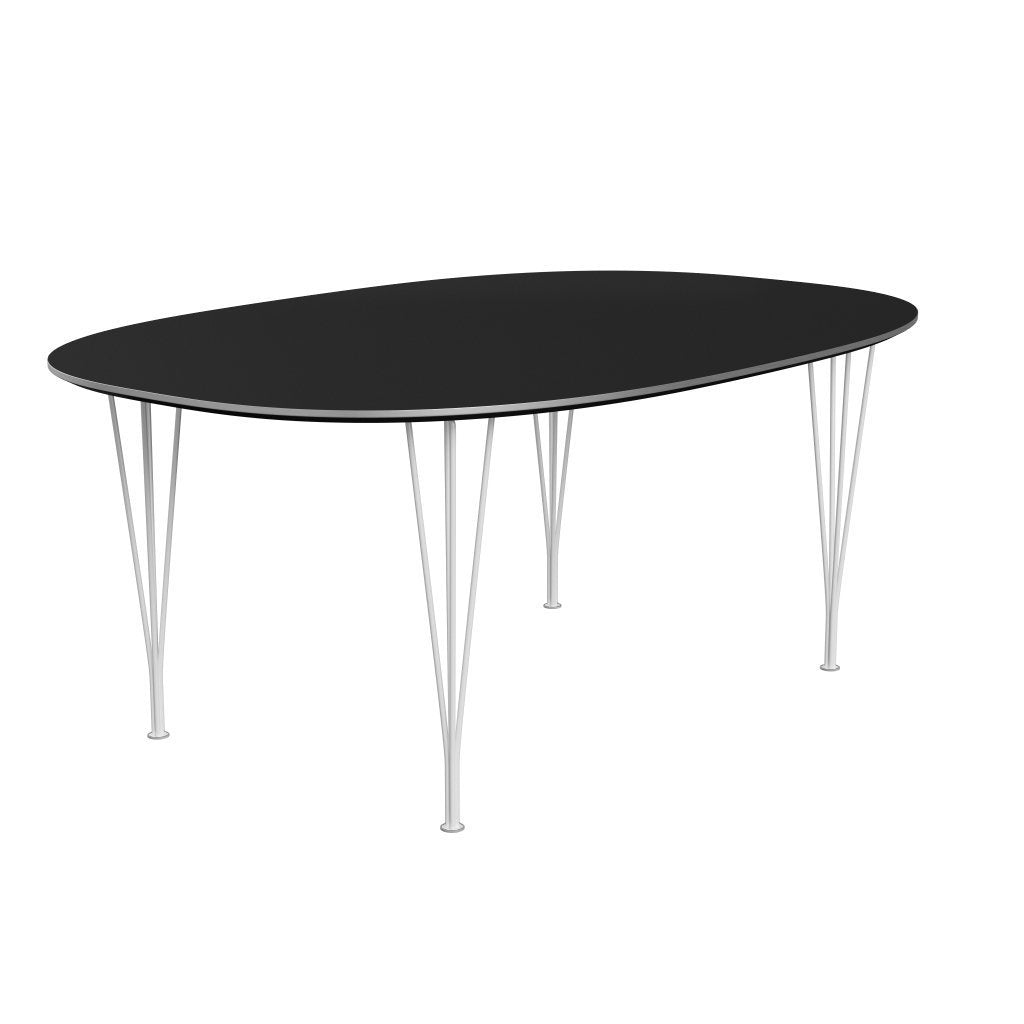 Fritz Hansen Superellipse matbord vit/svart fenix laminat, 180x120 cm
