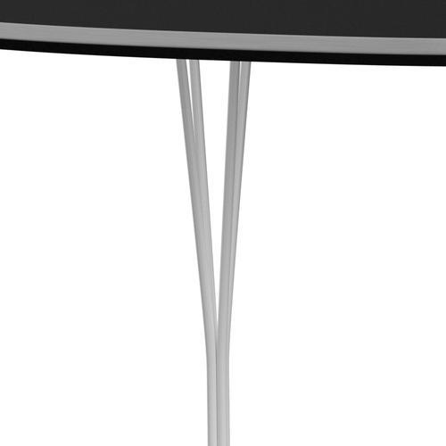 Fritz Hansen Superellipse spisebord hvidt/sort fenix -laminater, 180x120 cm