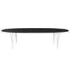 Fritz Hansen Superellipse Dining Table White/Black Fenix Laminates, 300x130 Cm