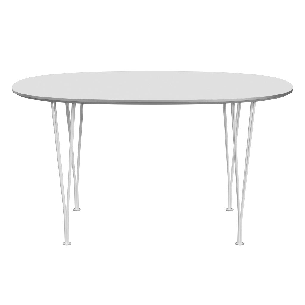 Fritz Hansen Superellipse -ruokapöytä Valkoinen/valkoinen fenix -laminaatit, 135x90 cm