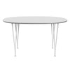 Fritz Hansen Superellipse Dining Table White/White Fenix Laminates, 135x90 Cm