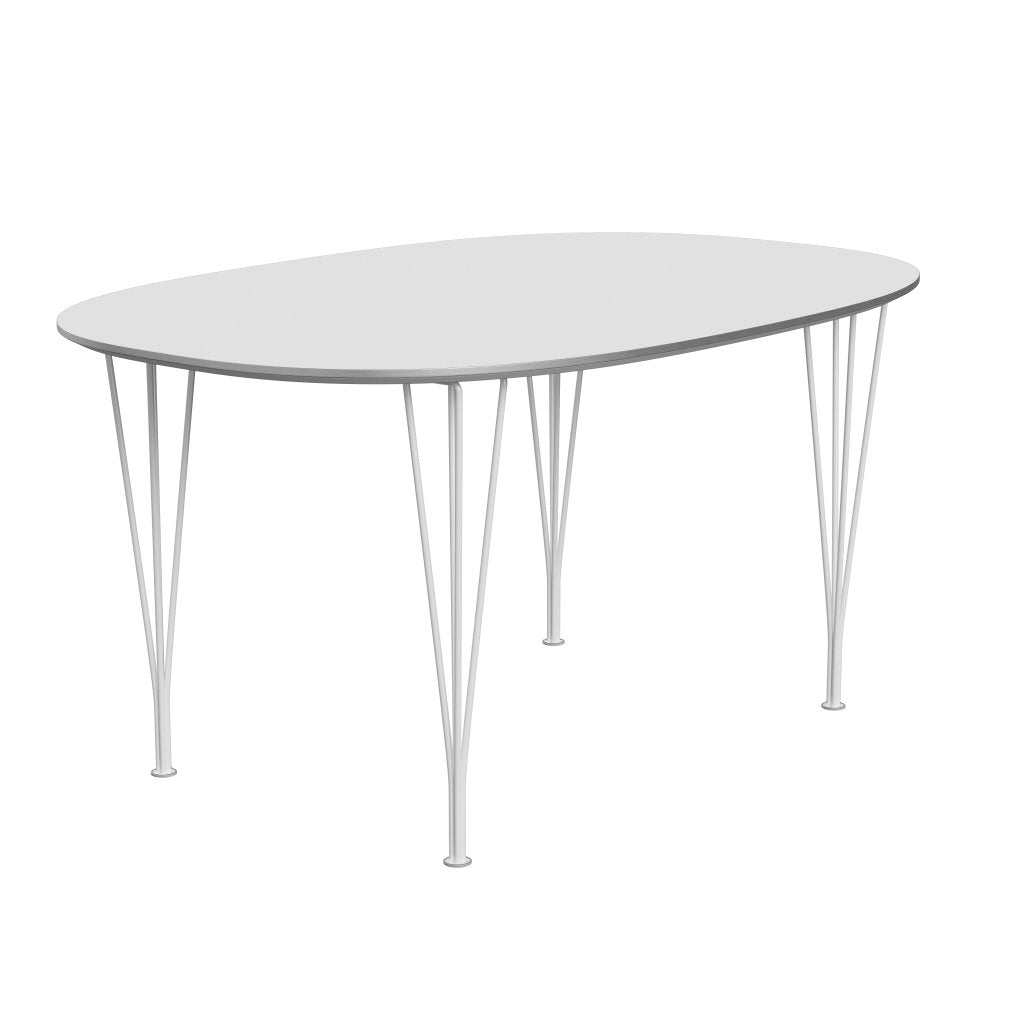 Fritz Hansen Superellipse餐桌白色/白色Fenix层压板，150x100 cm