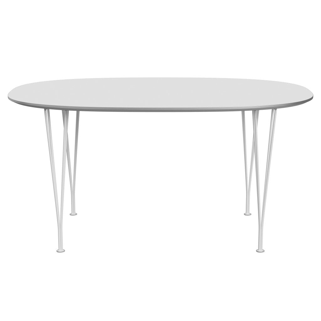 Fritz Hansen Superellipse spisebord hvidt/hvidt fenix -laminater, 150x100 cm
