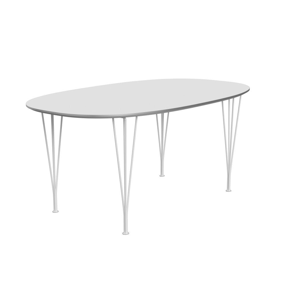 Fritz Hansen Superellipse -ruokapöytä Valkoinen/valkoinen fenix -laminaatit, 170x100 cm