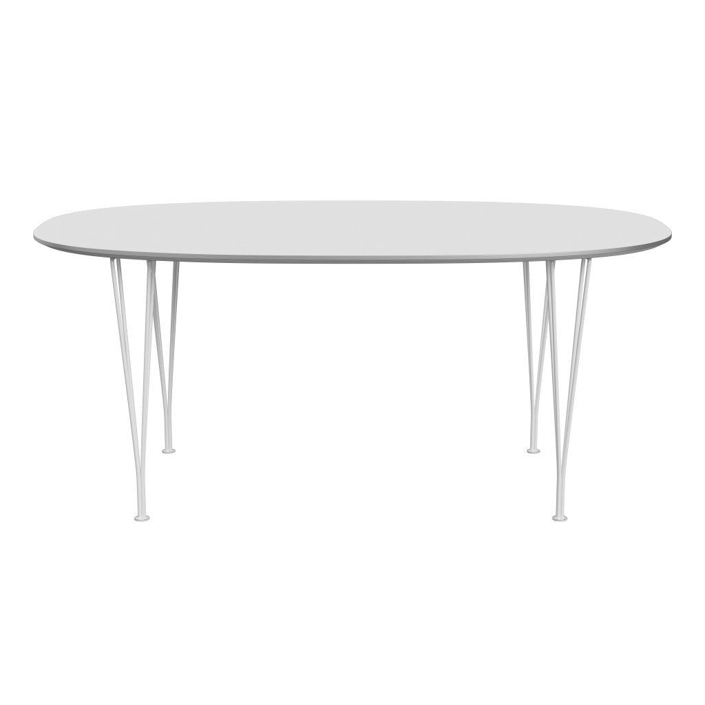 Fritz Hansen Superellipse Tavolo da pranzo Laminati di fenix bianchi/bianchi, 170x100 cm