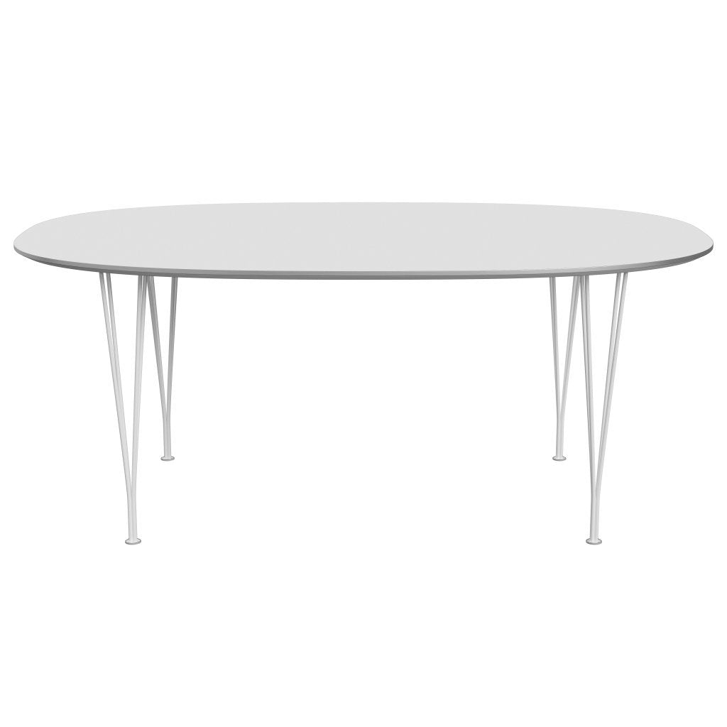 Fritz Hansen Superellipse spisebord hvidt/hvidt fenix -laminater, 180x120 cm