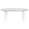Fritz Hansen Superellipse餐桌白色/白色Fenix层压板，180x120 cm