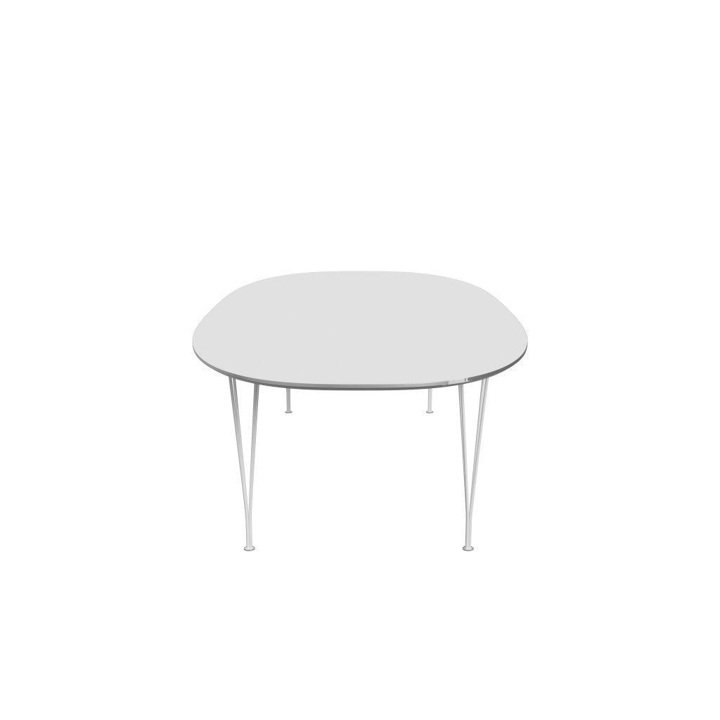 Fritz Hansen Superellipse -ruokapöytä Valkoinen/valkoinen fenix -laminaatit, 300x130 cm