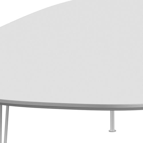 Mesa de comedor Fritz Hansen Superellipse Laminados de fenix blanco/blanco, 300x130 cm