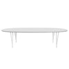 Fritz Hansen Superellipse Tavolo da pranzo Laminati di fenix bianchi/bianchi, 300x130 cm